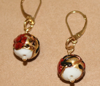 Murano Peony earrings