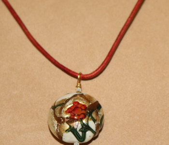 Murano Peony Pendant