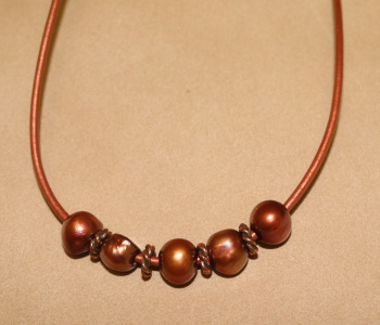 Copper Leather Necklace